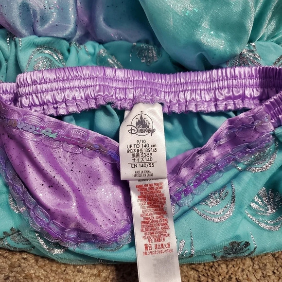 Disney Store The Little Mermaid Princess Ariel Halloween Costume 7/8 top 9/10 - Picture 13 of 14